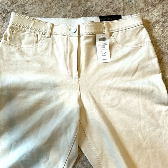 Chico’s So Slimming Slim Leg Peyton Pants Cement Beige- 1.5 (10) new with tags - Picture 3 of 10